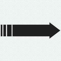 Long arrow vector icon. Black horizontal double arrow. Replaceable vector design.