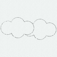 Dream cloud or bubble text template black color isolated in transparent background vector