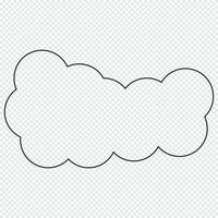 Dream cloud or bubble text template black color isolated in transparent background vector