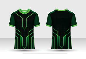 diseño de camiseta en la parte delantera y trasera. diseño deportivo para fútbol, carreras, ciclismo, vector de camiseta de juego.