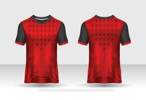 plantilla de diseño deportivo de camiseta, maqueta de camiseta de fútbol para club de fútbol. Vista frontal y trasera uniforme. vector