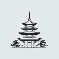 japonés pagoda vector arte, iconos, y gráficos