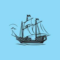 Sailing Ship Logo Vector Images