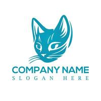 Cat logo design vector Illustration, Cat icon design, pet care vector template