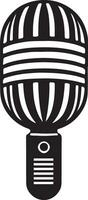 microphone isolated on black vector