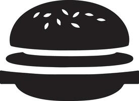 hamburguesa en negro y blanco vector