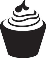 black and white illustration of cake vector