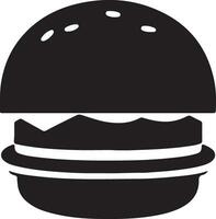 hamburguesa en negro y blanco vector