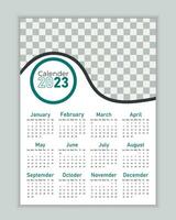 wall calendar design vector