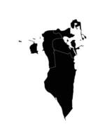 Map Of Bahrain High-Res Vector silhouette and outline Graphic