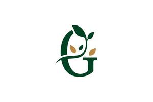 initial letter logo design g letter stylish and elegant vector