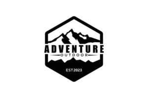 mountain logo design with outdoor and adventure concept vector