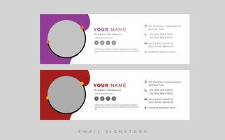 email signature design template vector