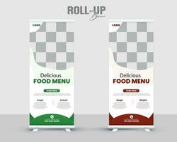 Food Roll-up banner design vector premium