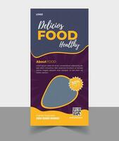 Food Roll-up banner design vector premium