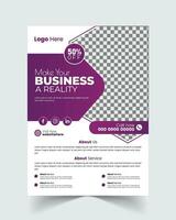 Creative corporate business flyer brochure template design, Abstract business flyer, Brochure design, Cover design, Poster, Marketing agency flyer design. vector