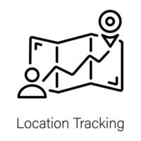 Trendy Location Tracking vector