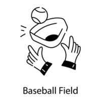 Trendy Baseball Field vector