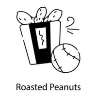 Trendy Roasted Peanuts vector