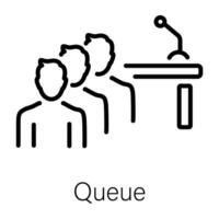 Trendy Queue Concepts vector