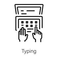 Trendy Typing Concepts vector