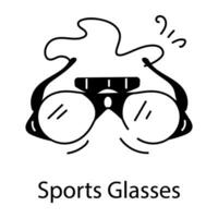 Trendy Sports Glasses vector