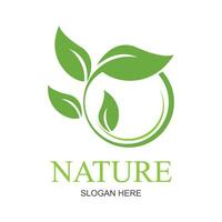 Nature creative symbol organic concept. Bio herbal health care abstract business eco logo. Fresh food, circle package, beauty flora, pharmacy icon. Corporate identity logotype, company graphic vector