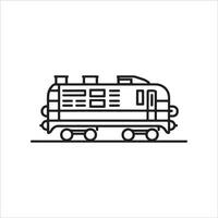 Travel Train vector outline illustration