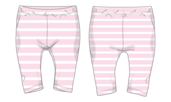 polainas pantalón con todas terminado rayas ilustración modelo para niños aislado en transparente antecedentes png