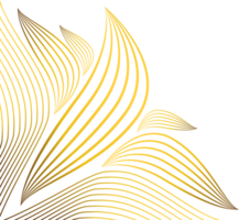 luxuriös golden Blumen- Ornament png