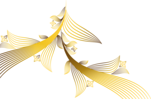 beautiful gold ornament png