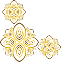 bellissimo oro ornamento png