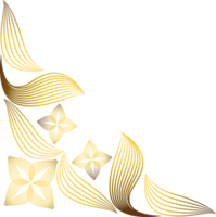 beautiful gold ornament png