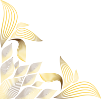 beautiful gold ornament png