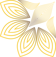 luxuriös golden Blumen- Ornament png