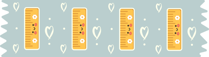 Hand drawn decorative washi tape collection png