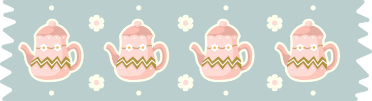 Hand drawn decorative washi tape collection png