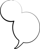 zwart en wit toespraak bubbel ballon, icoon sticker memo trefwoord ontwerper tekst doos banier, vlak PNG transparant element ontwerp