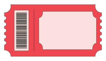 Coupon template in trendy retro style. Red coupon for sales, discounts. Ticket retro, voucher. vector