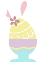 glücklich Ostern mit Hase Hase und Ei, eben png transparent Element Charakter Design