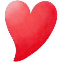mano dibujado grande rojo corazón para San Valentín día png ilustración .