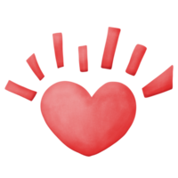 hand- getrokken hart vorm voor Valentijnsdag dag , png illustratie .