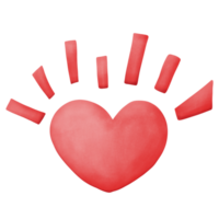 hand drawn heart shape for Valentine's day ,png illustration . png