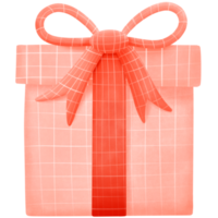 hand- getrokken rood geschenk doos , Valentijnsdag dag geschenk doos , PNG illustratie .