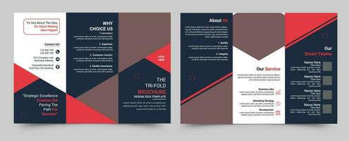 creative business trifold brochure template vector