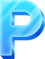 Ice Alphabet Letter P png