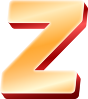 Luxury Gold Alphabet Letter Z png