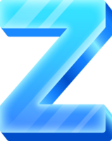 Ice Alphabet Letter Z png