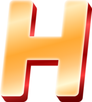 Luxury Gold Alphabet Letter H png