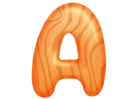 madera alfabeto letra un png